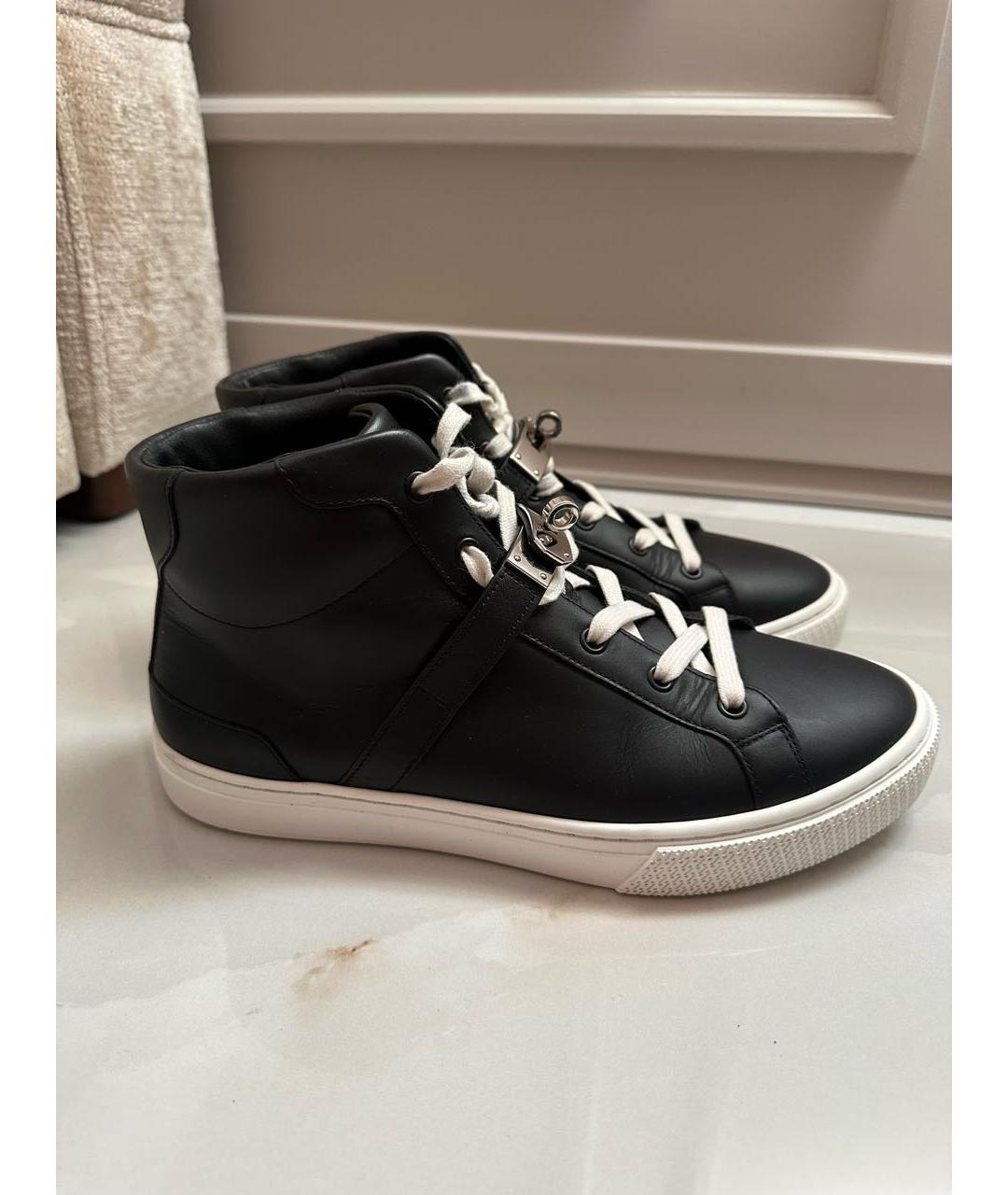 HERMES Черные кеды, фото 9