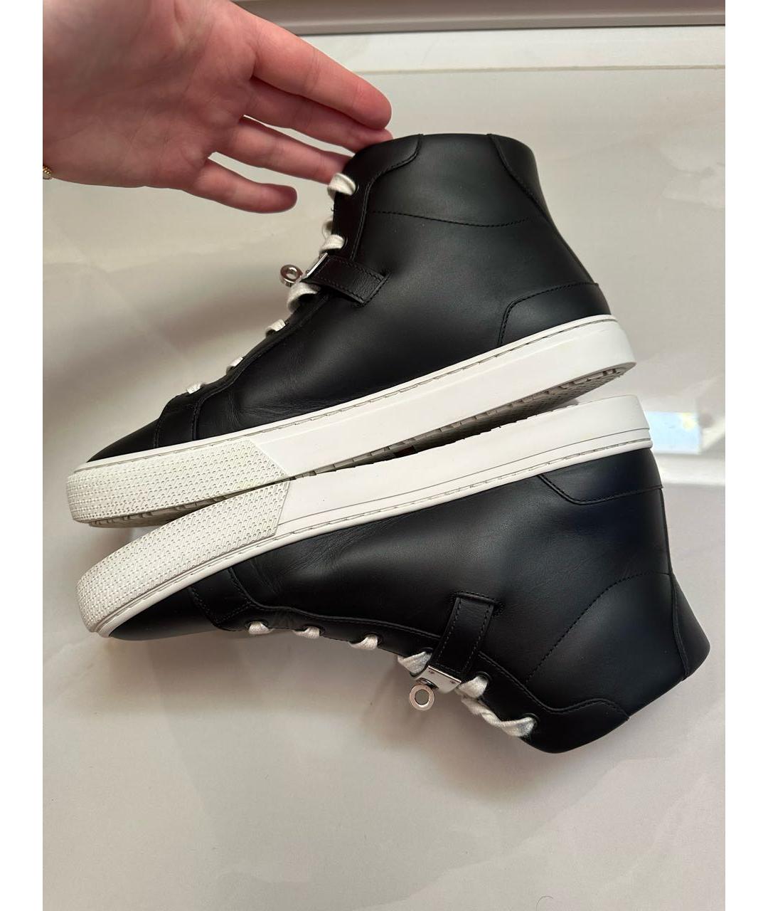 HERMES Черные кеды, фото 5