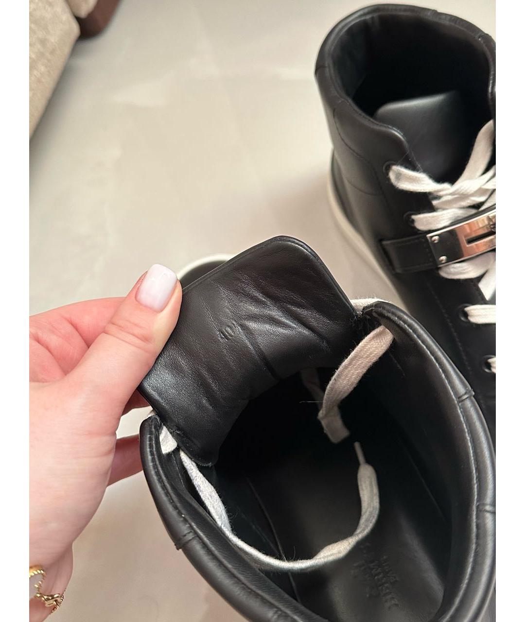 HERMES Черные кеды, фото 8