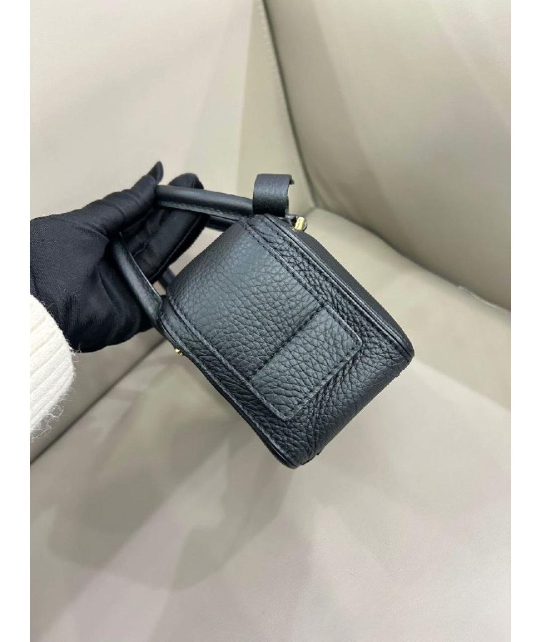 DELVAUX Черная кожаная сумка через плечо, фото 3