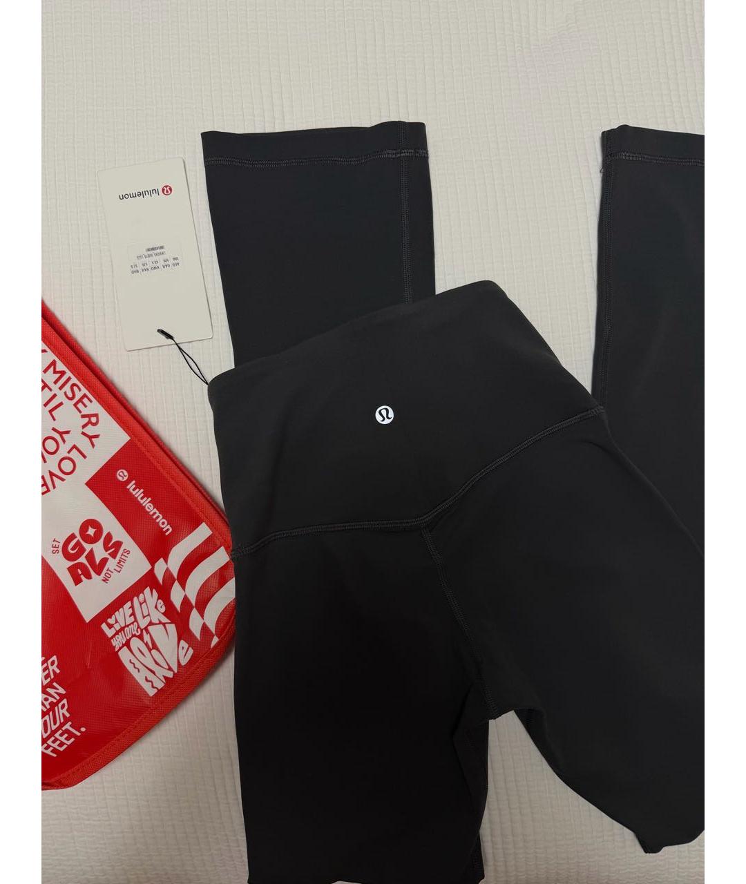 Lululemon Антрацитовые хлопко-эластановые леггинсы и велосипедки, фото 2