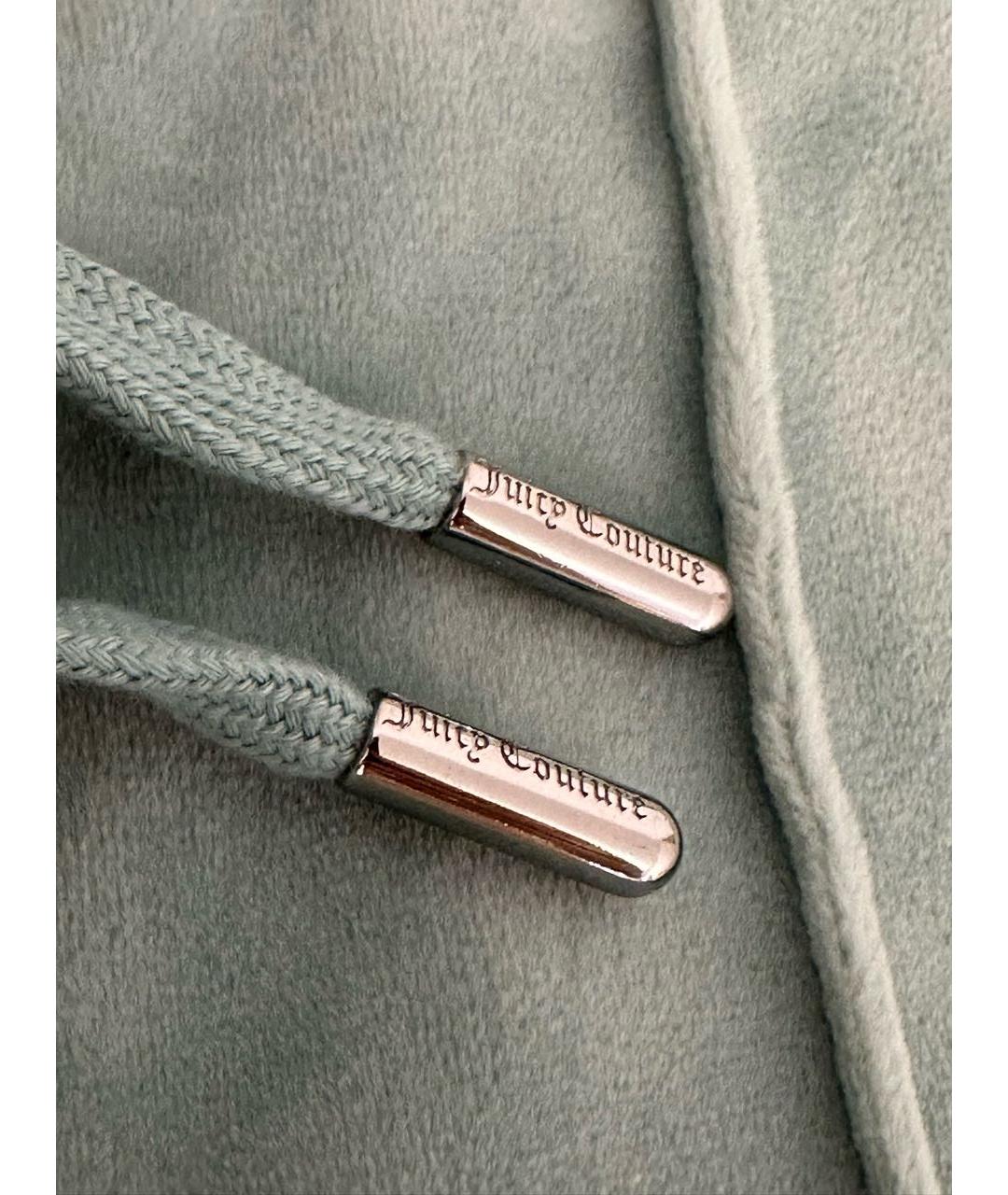 JUICY COUTURE Бирюзовый велюровый костюм с брюками, фото 6