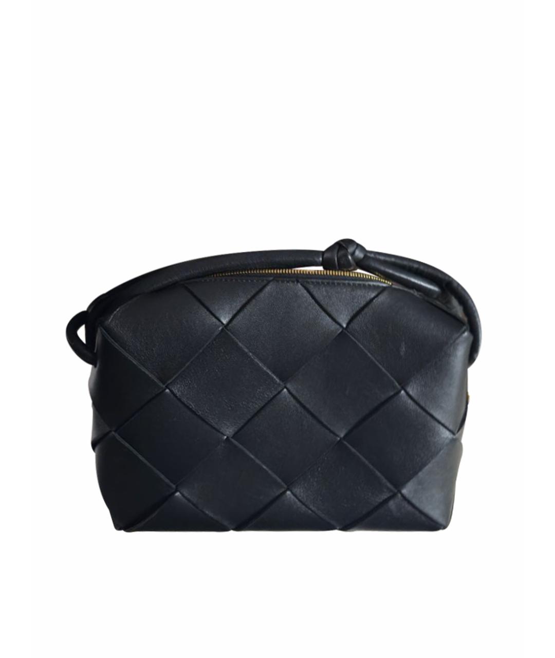 BOTTEGA VENETA Черная кожаная сумка через плечо, фото 1