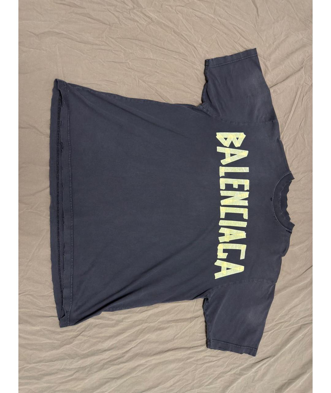 BALENCIAGA Черная хлопковая футболка, фото 5