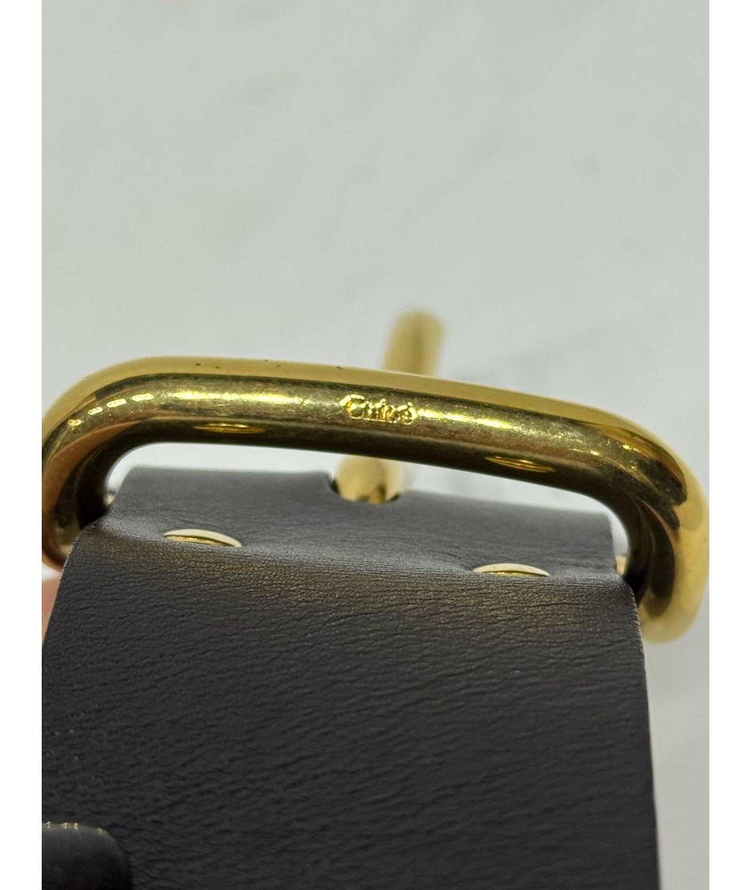 CHLOE Черный кожаный ремень, фото 7
