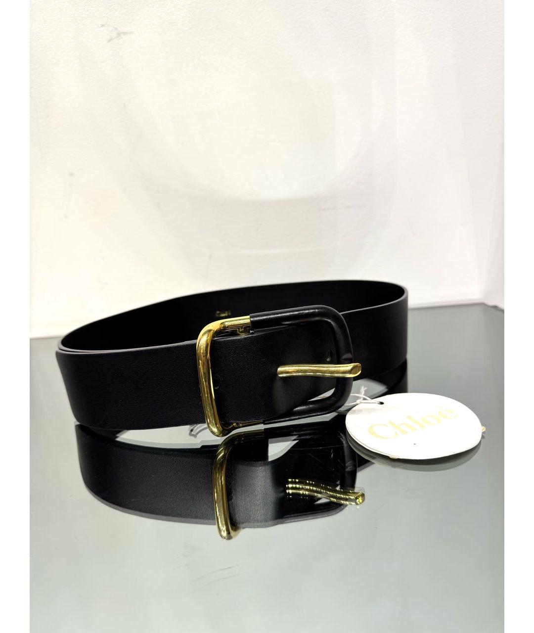 CHLOE Черный кожаный ремень, фото 3