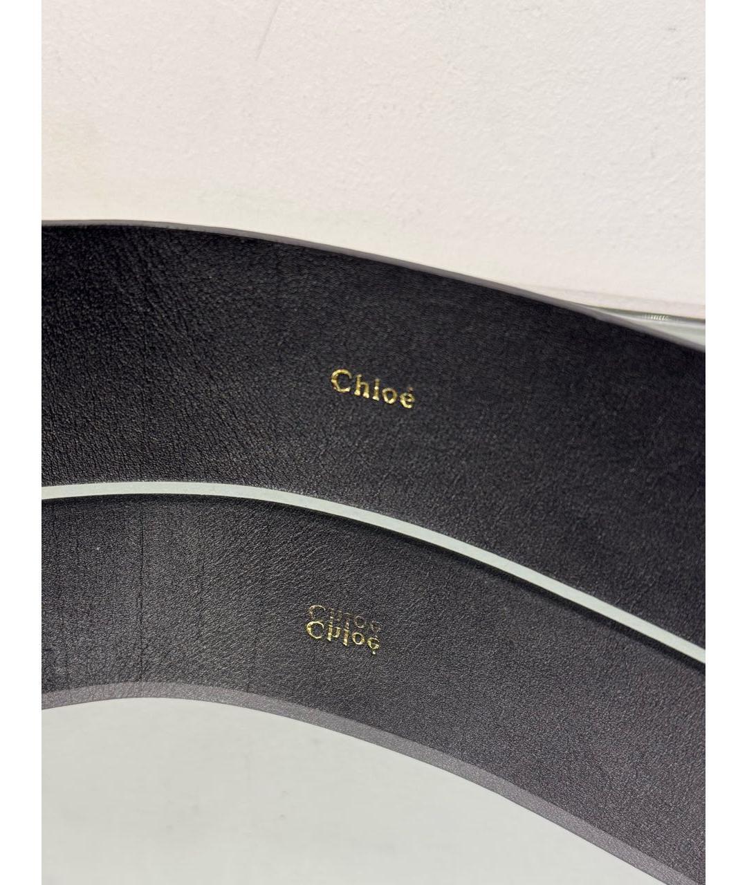 CHLOE Черный кожаный ремень, фото 6