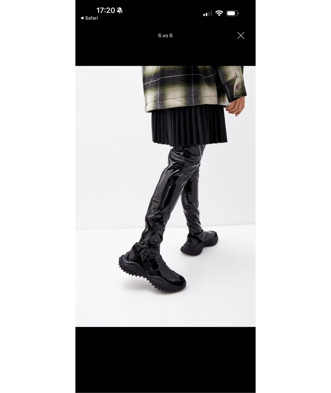 MSGM Черные ботфорты из лакированной кожи, фото 5