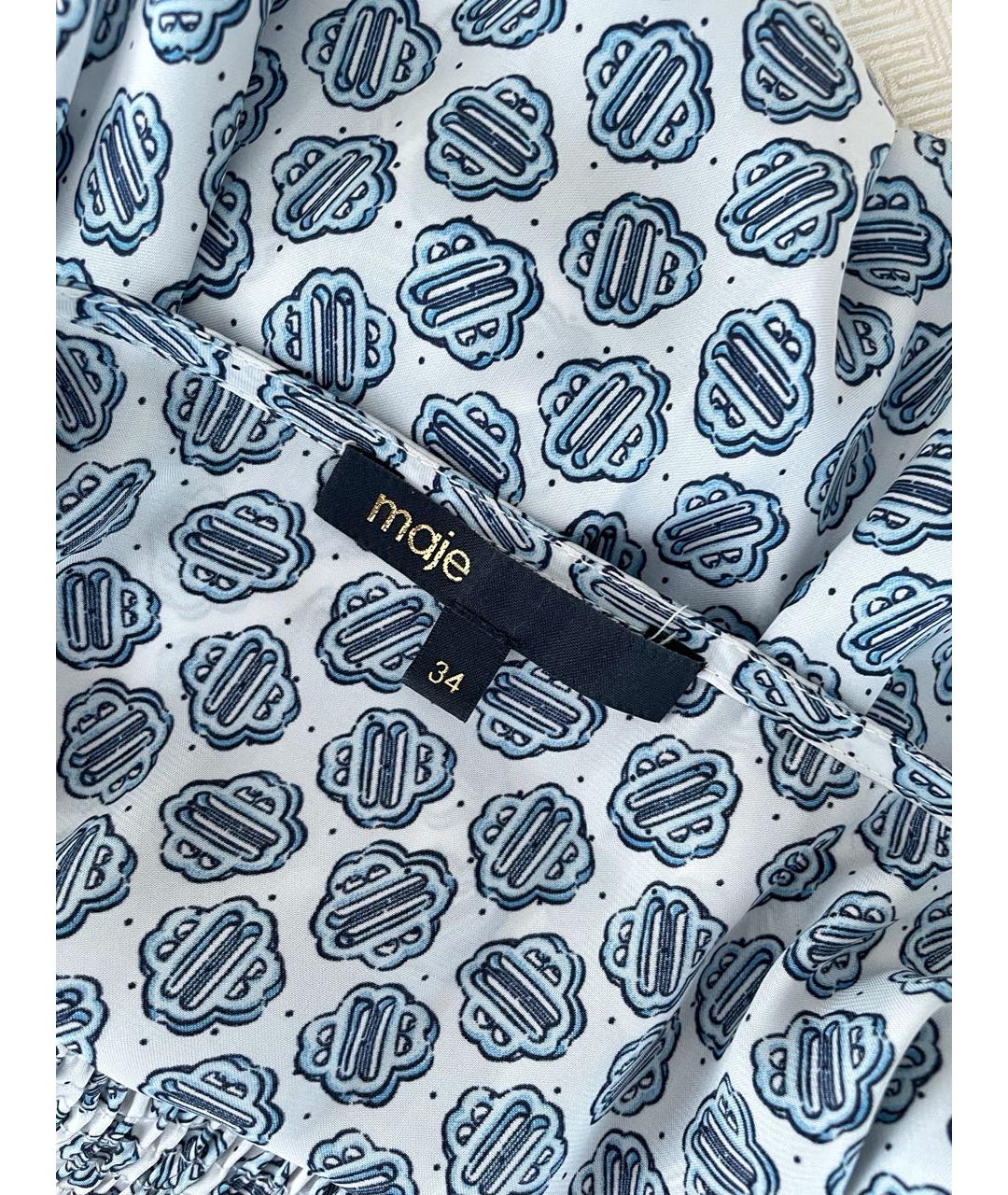 MAJE Белое полиэстеровое повседневное платье, фото 5