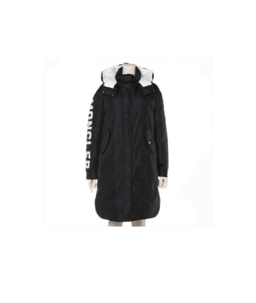 MONCLER Черный синтетический пуховик, фото 6