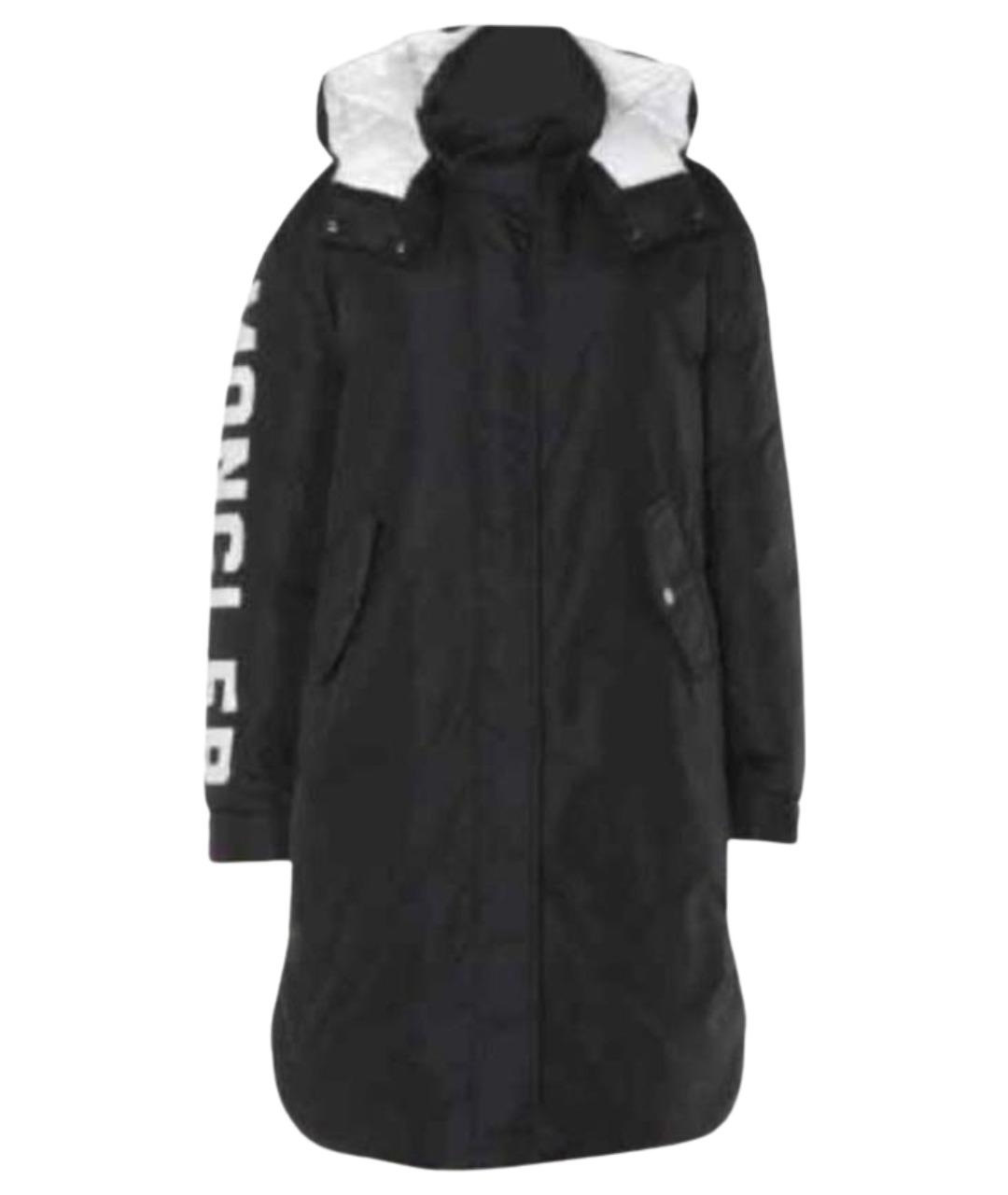 MONCLER Черный синтетический пуховик, фото 1