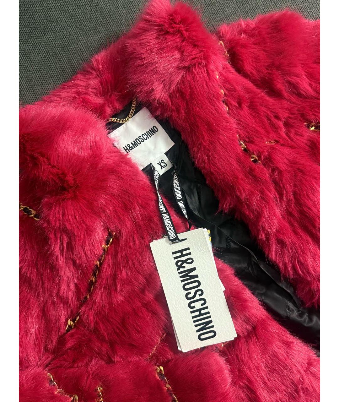 MOSCHINO Красная шерстяная шуба, фото 3