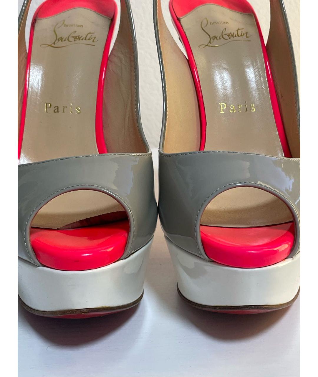 CHRISTIAN LOUBOUTIN Мульти босоножки из лакированной кожи, фото 2