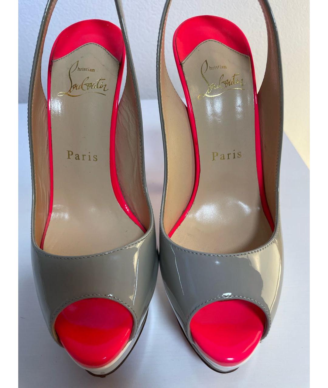 CHRISTIAN LOUBOUTIN Мульти босоножки из лакированной кожи, фото 3