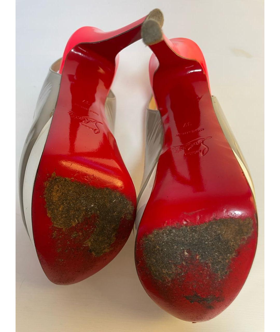 CHRISTIAN LOUBOUTIN Мульти босоножки из лакированной кожи, фото 5