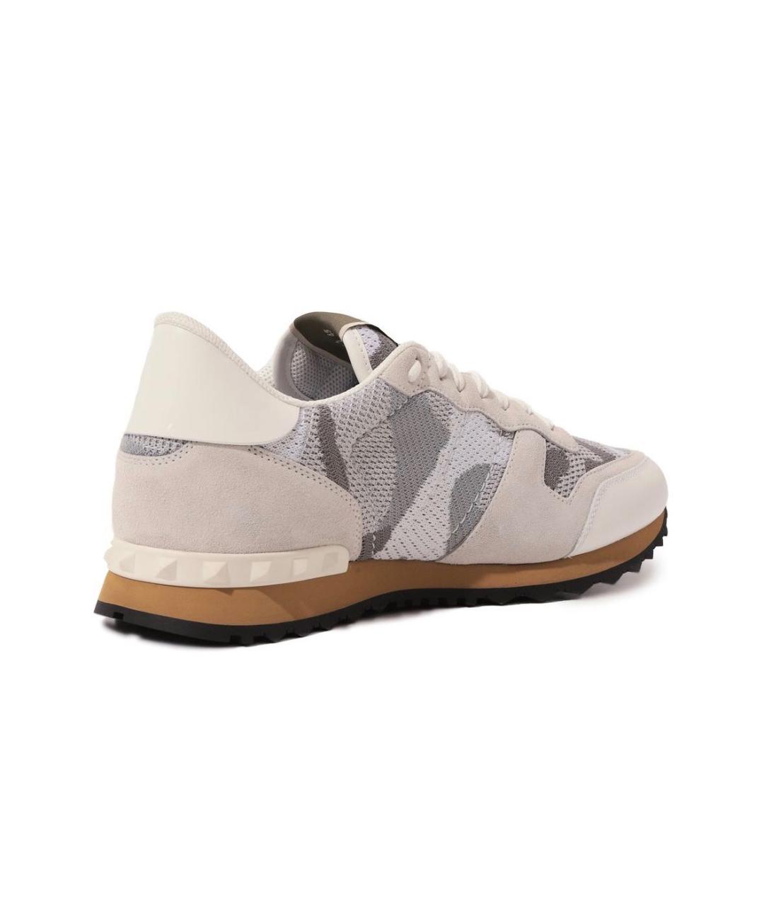 VALENTINO Белые текстильные низкие кроссовки / кеды, фото 4