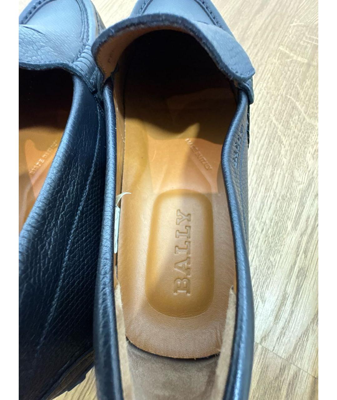 BALLY Черные кожаные лоферы, фото 6