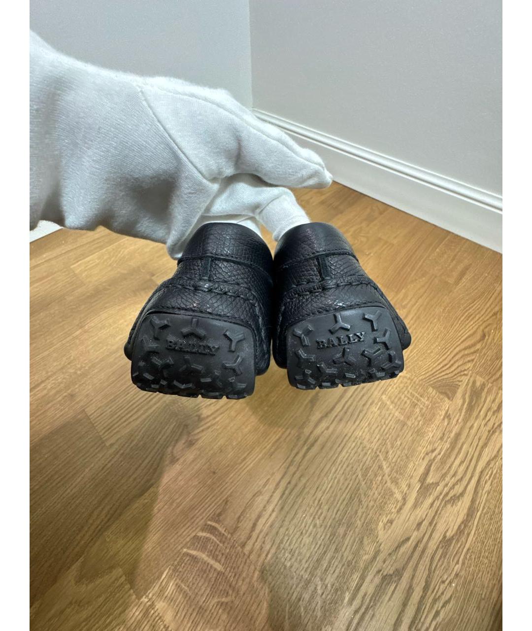 BALLY Черные кожаные лоферы, фото 4