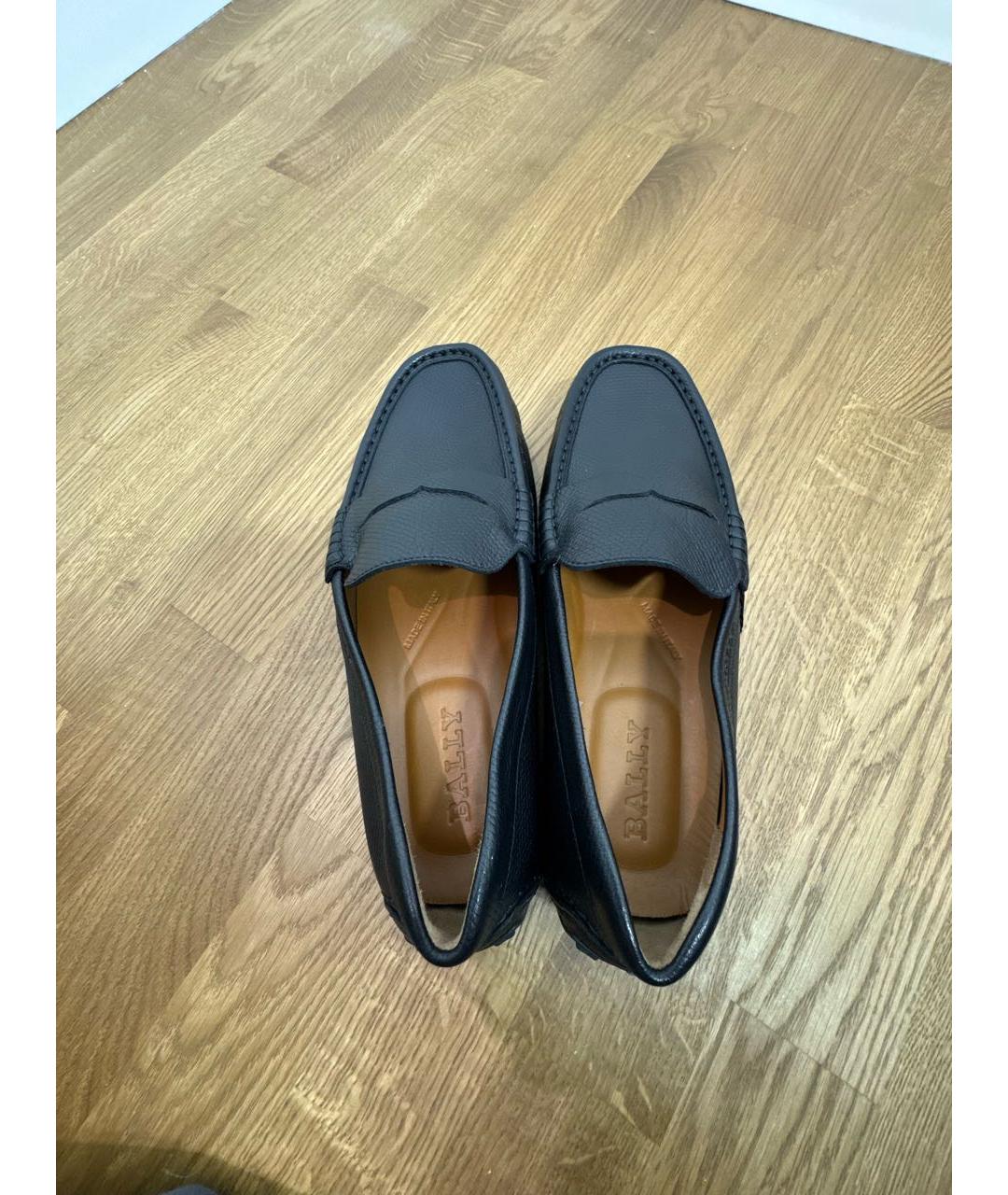 BALLY Черные кожаные лоферы, фото 3