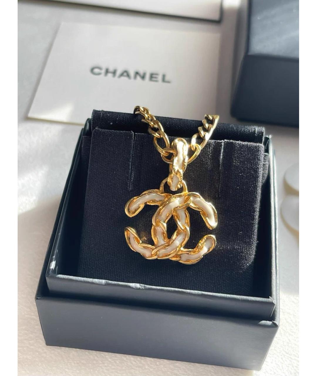 CHANEL Золотое металлическое колье, фото 9