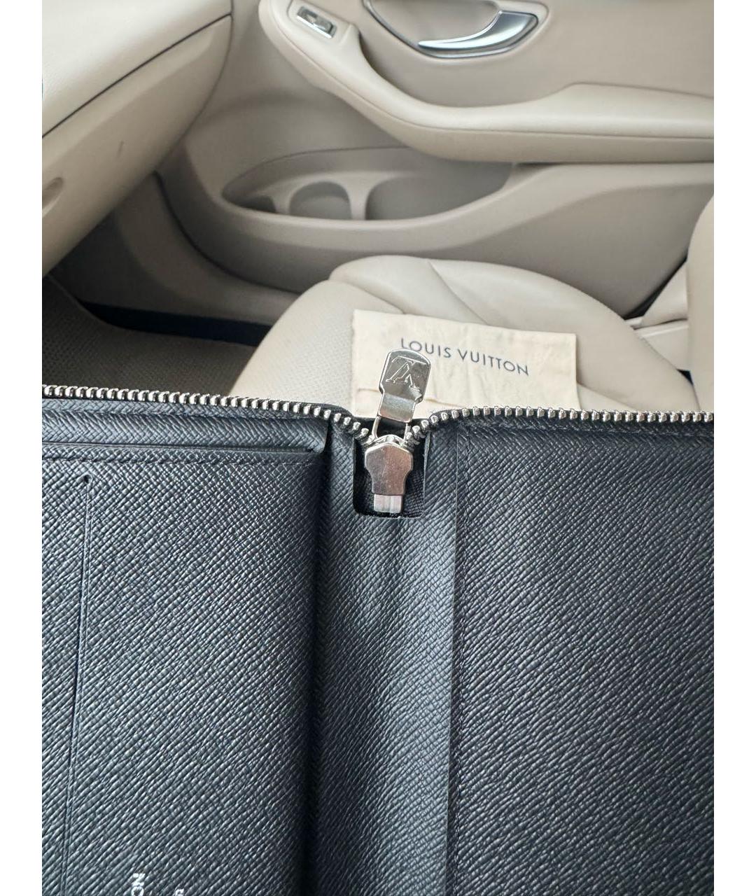 LOUIS VUITTON Антрацитовый кошелек, фото 7