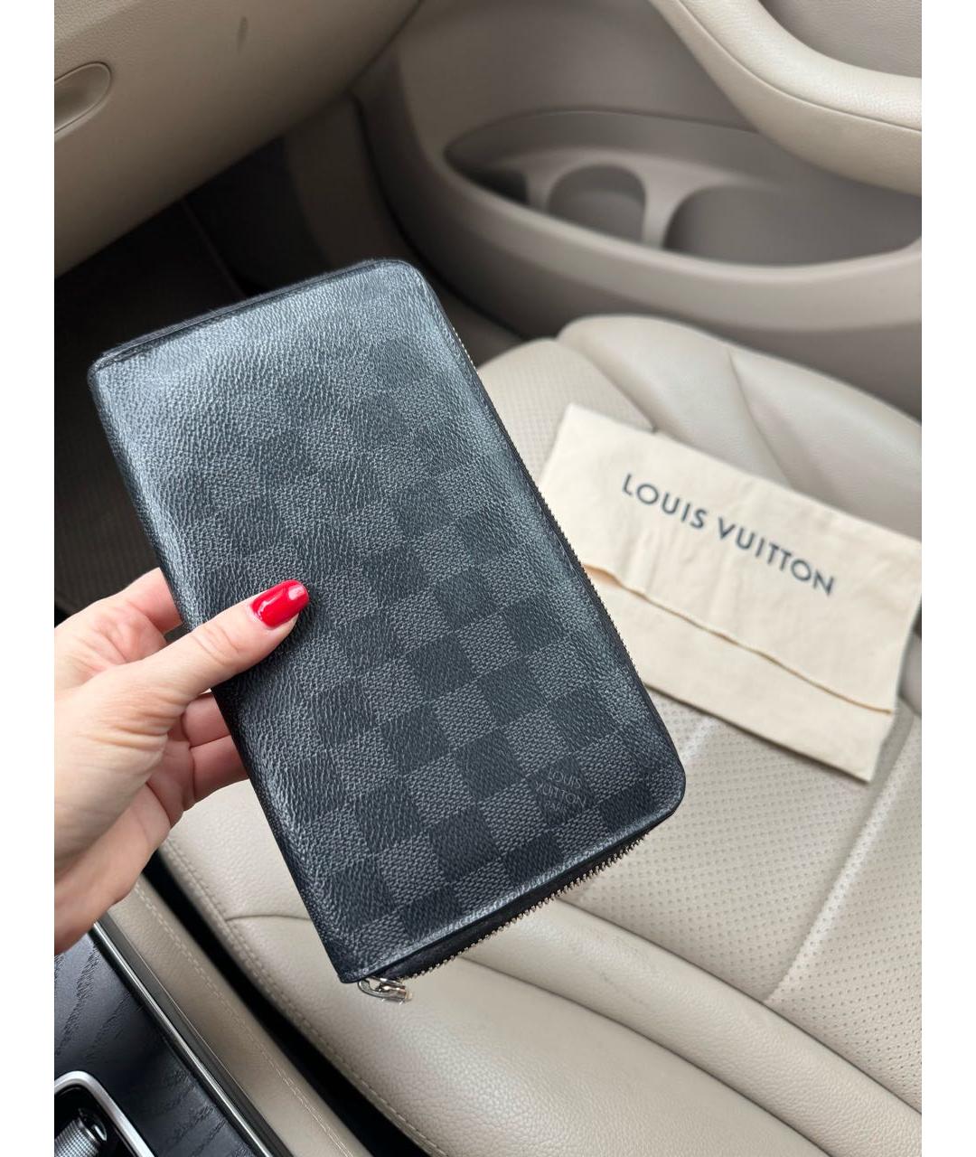 LOUIS VUITTON Антрацитовый кошелек, фото 2