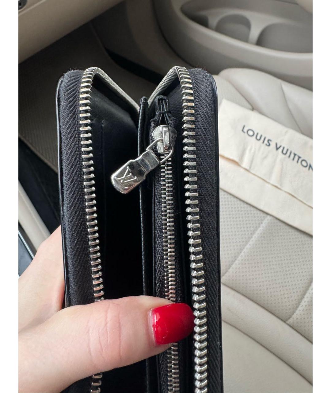 LOUIS VUITTON Антрацитовый кошелек, фото 6