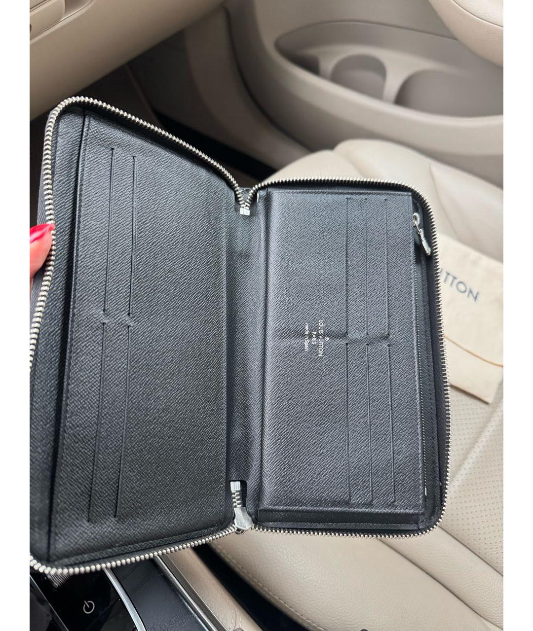 LOUIS VUITTON Антрацитовый кошелек, фото 3