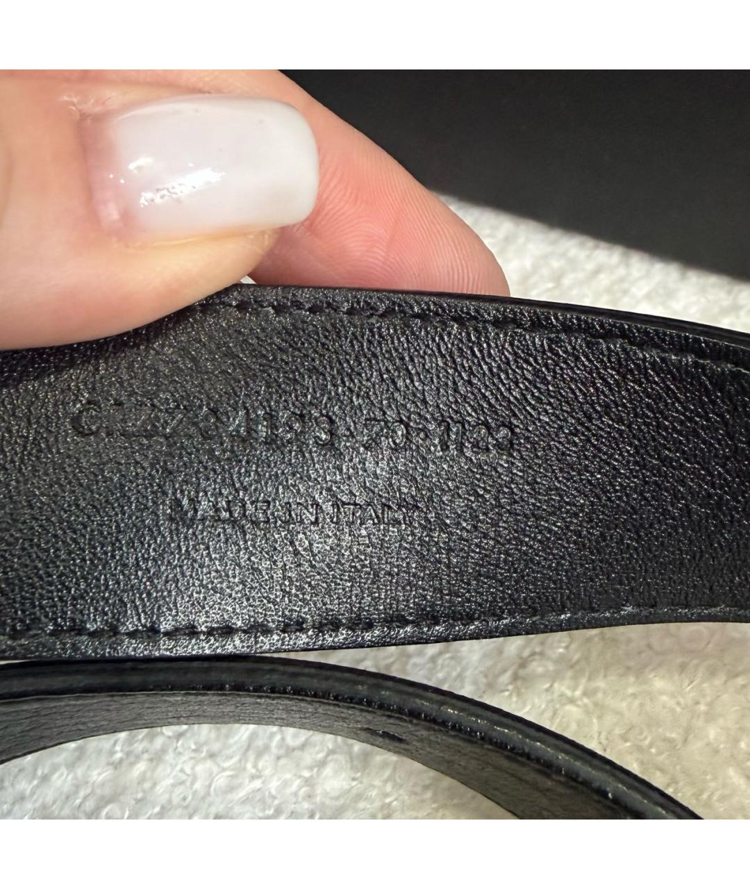 SAINT LAURENT Черный кожаный ремень, фото 6