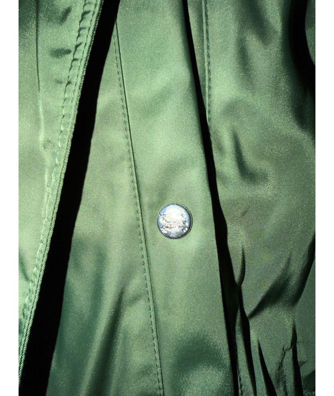BURBERRY Зеленая полиэстеровая парка, фото 5
