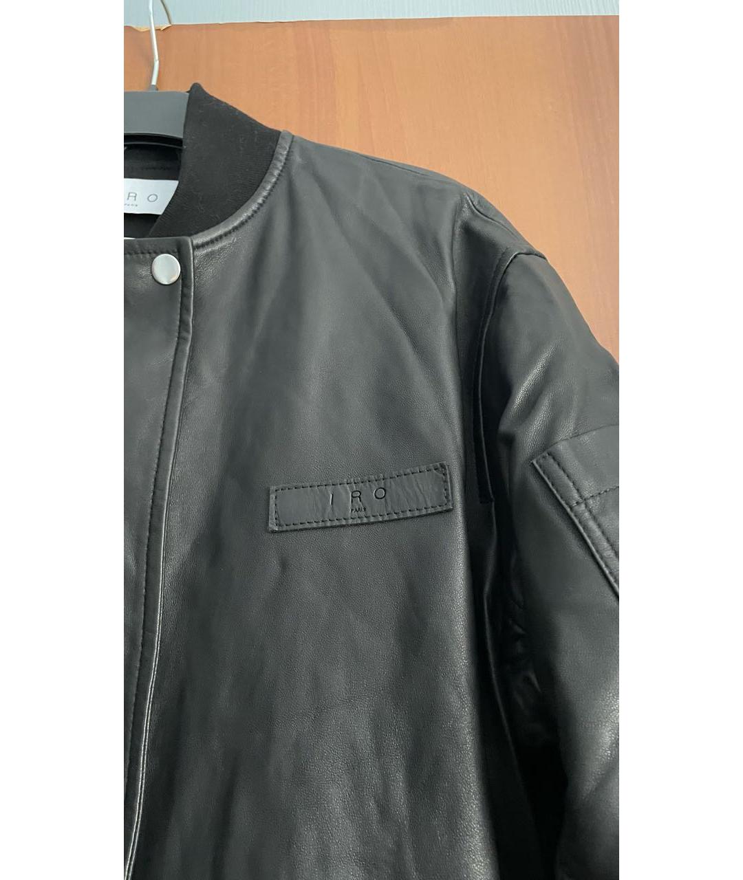 IRO Черная кожаная куртка, фото 4