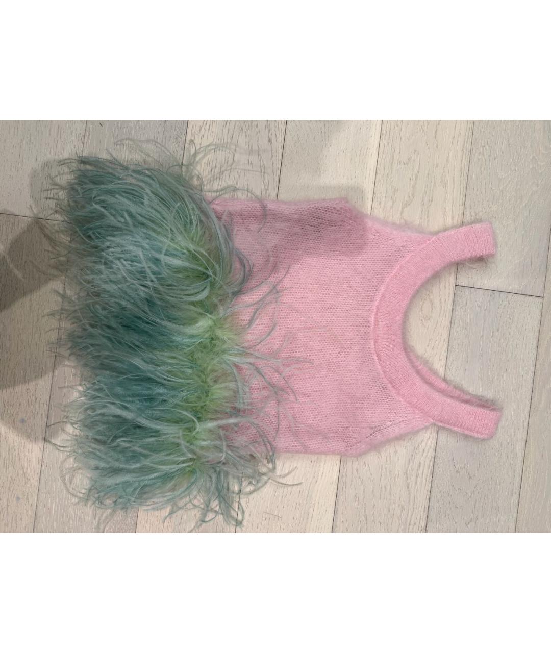 SAINT LAURENT Розовая шерстяная майка, фото 2