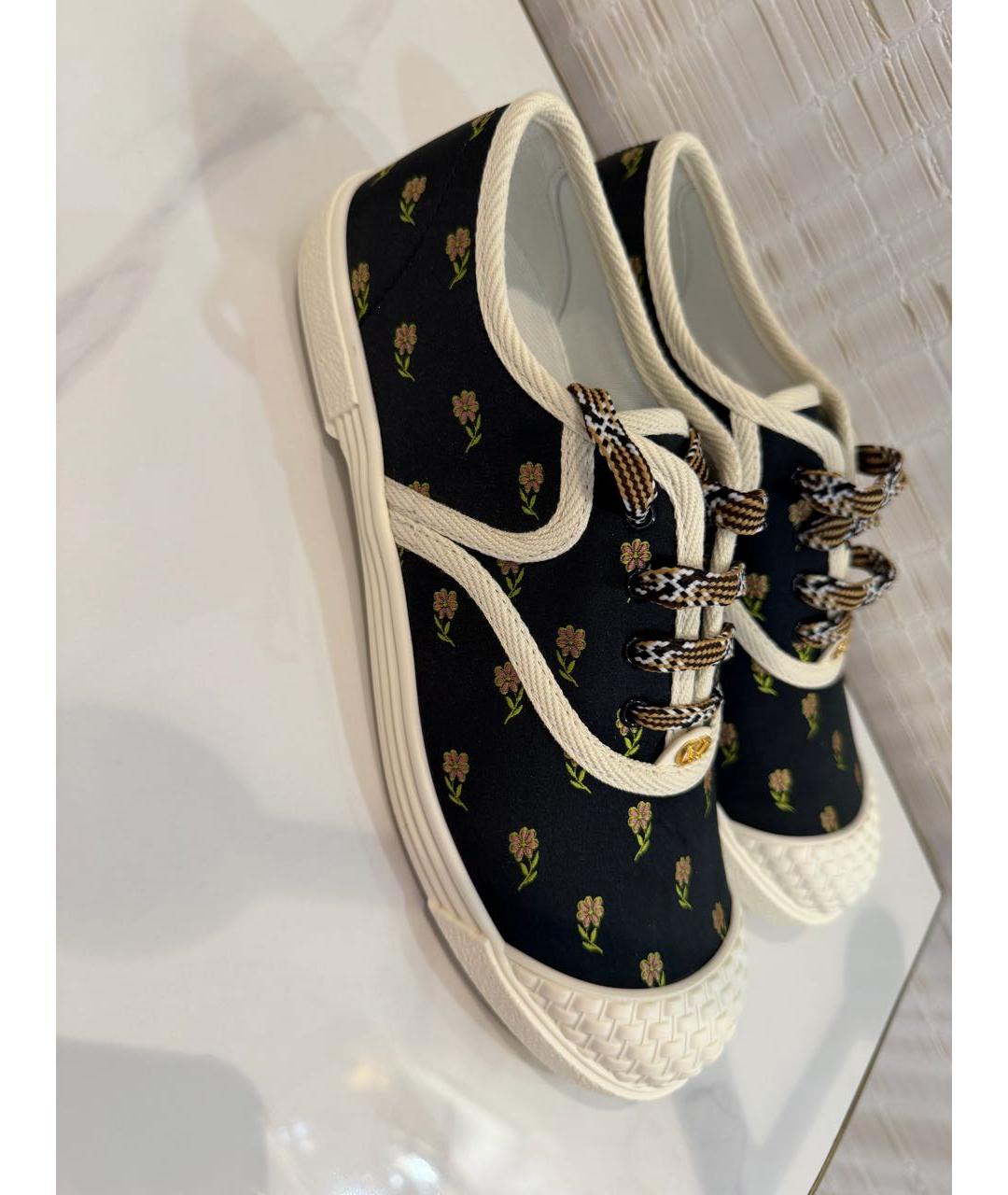 VALENTINO Черные текстильные кроссовки, фото 7