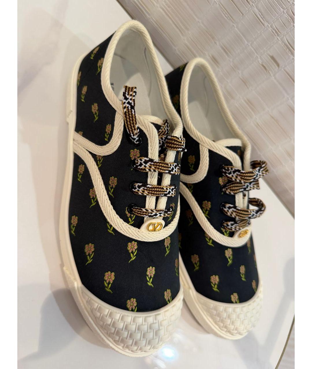 VALENTINO Черные текстильные кроссовки, фото 3