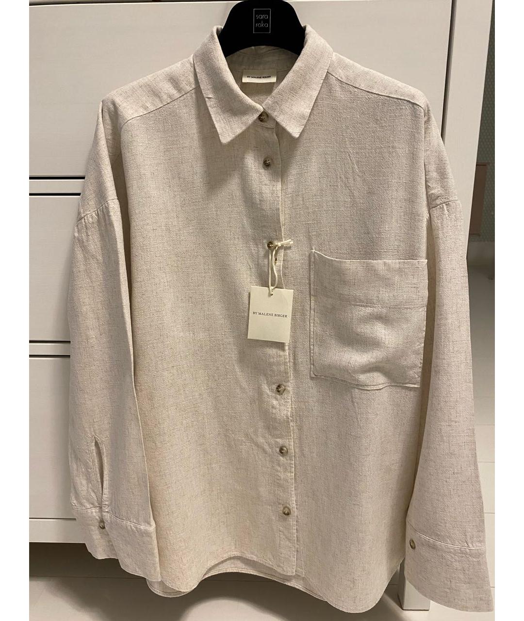 BY MALENE BIRGER Бежевая льняная рубашка, фото 6