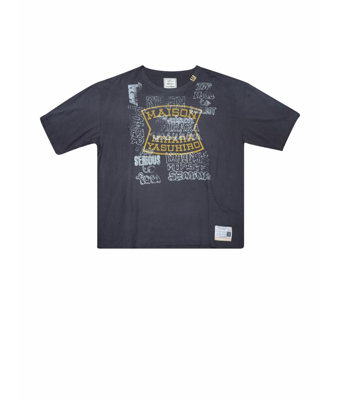 MAISON MIHARA YASUHIRO Серая хлопковая футболка, фото 1