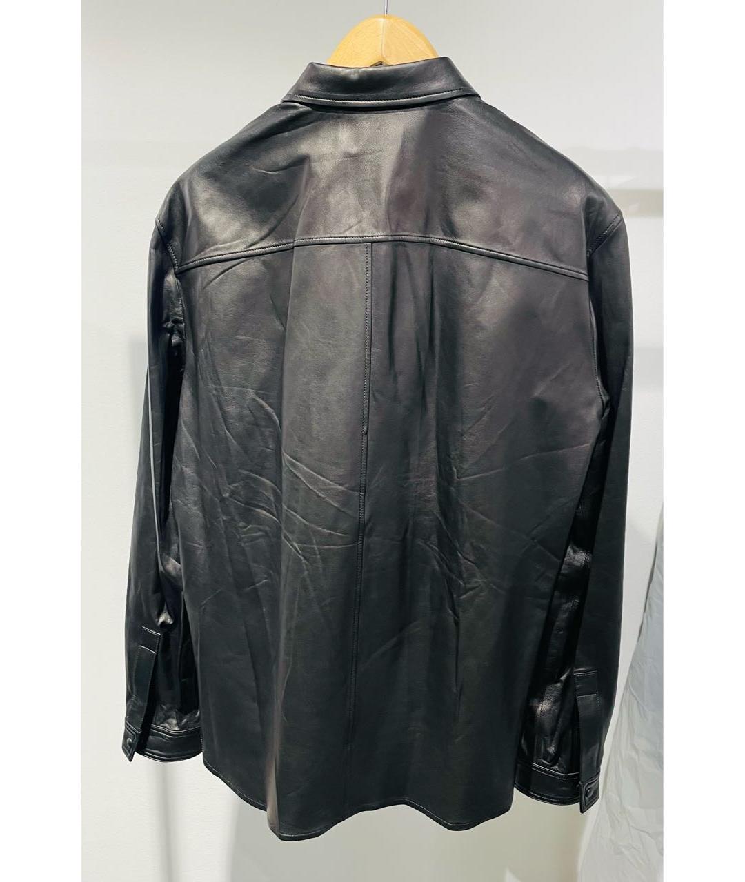 THE KOOPLES Черная кожаная рубашка, фото 2