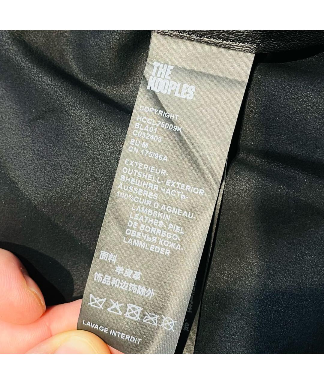 THE KOOPLES Черная кожаная рубашка, фото 5