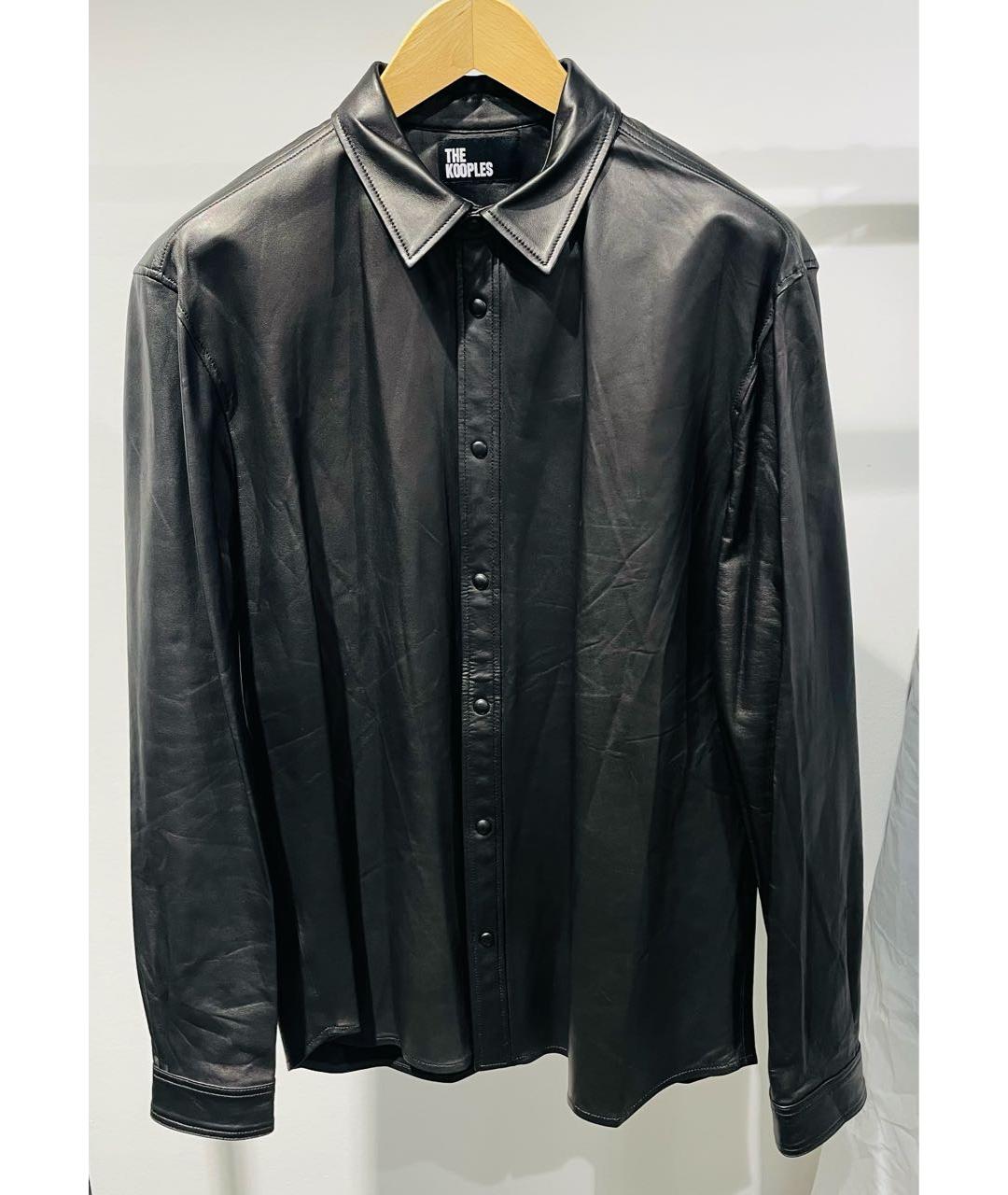 THE KOOPLES Черная кожаная рубашка, фото 7