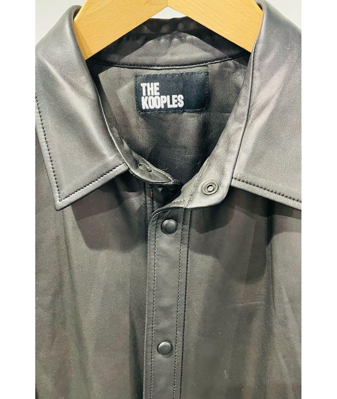 THE KOOPLES Черная кожаная рубашка, фото 3