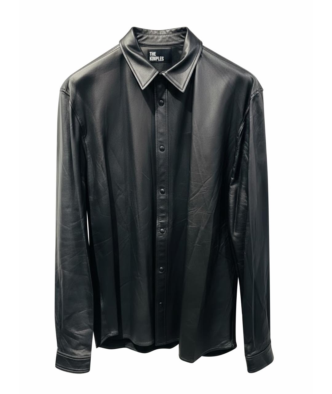 THE KOOPLES Черная кожаная рубашка, фото 1