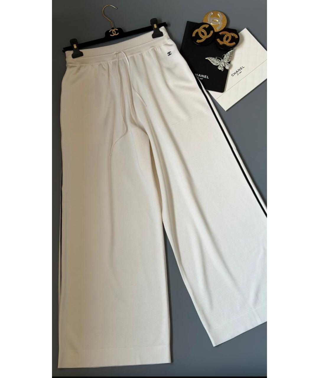 CHANEL Белые брюки широкие, фото 3