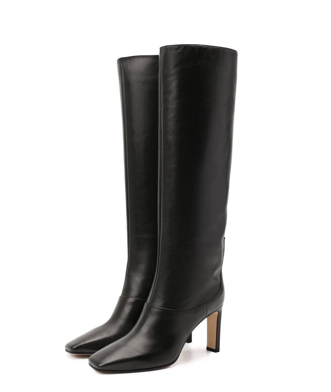 JIMMY CHOO Черные кожаные сапоги, фото 2