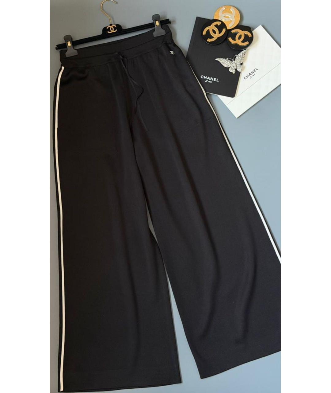 CHANEL Черные брюки широкие, фото 3
