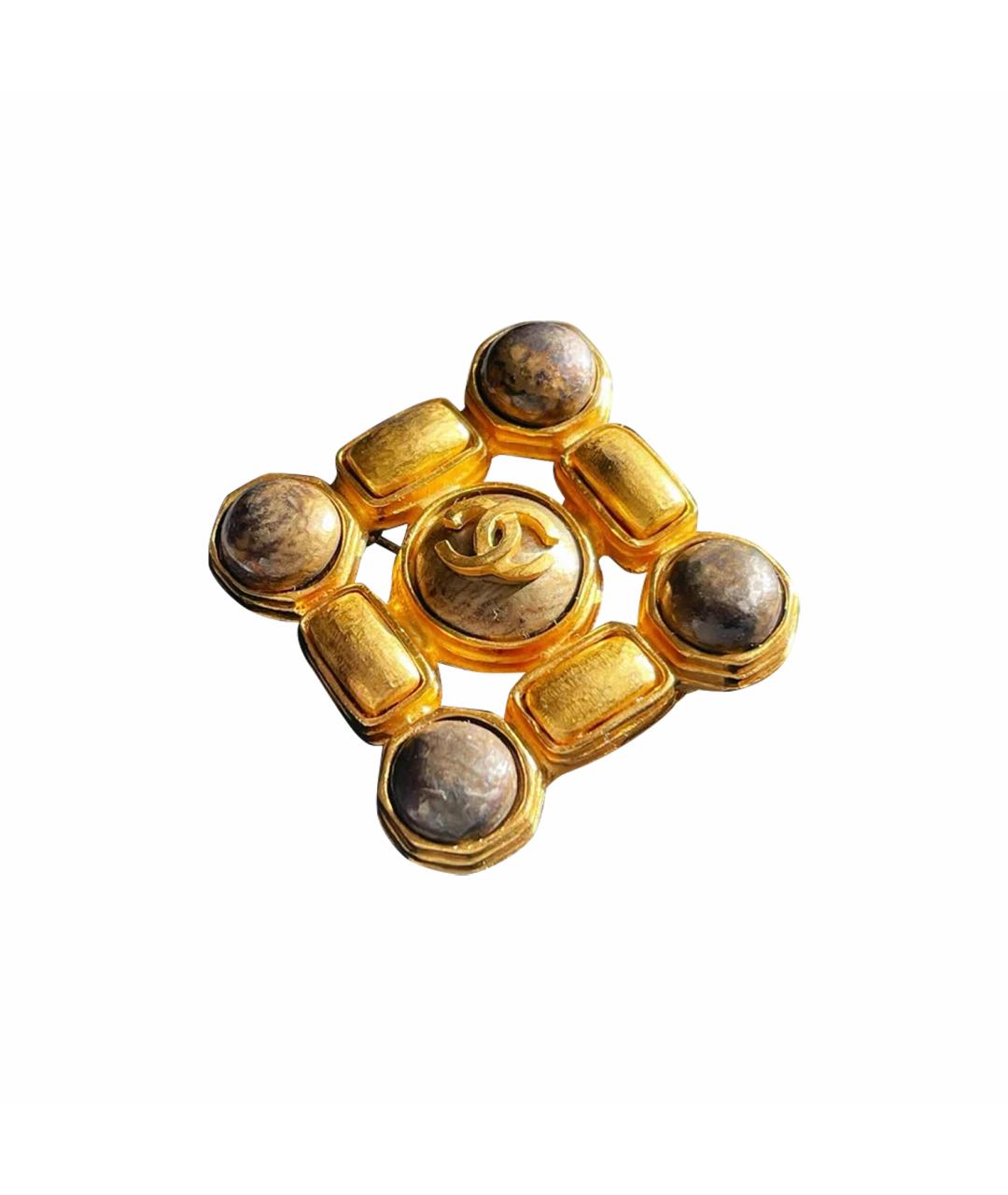 CHANEL Золотая металлическая булавка / брошь, фото 1