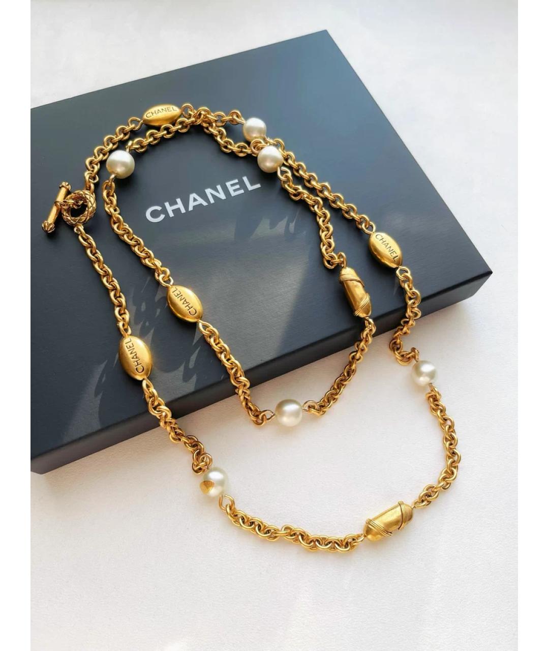 CHANEL Золотое жемчужное колье, фото 7