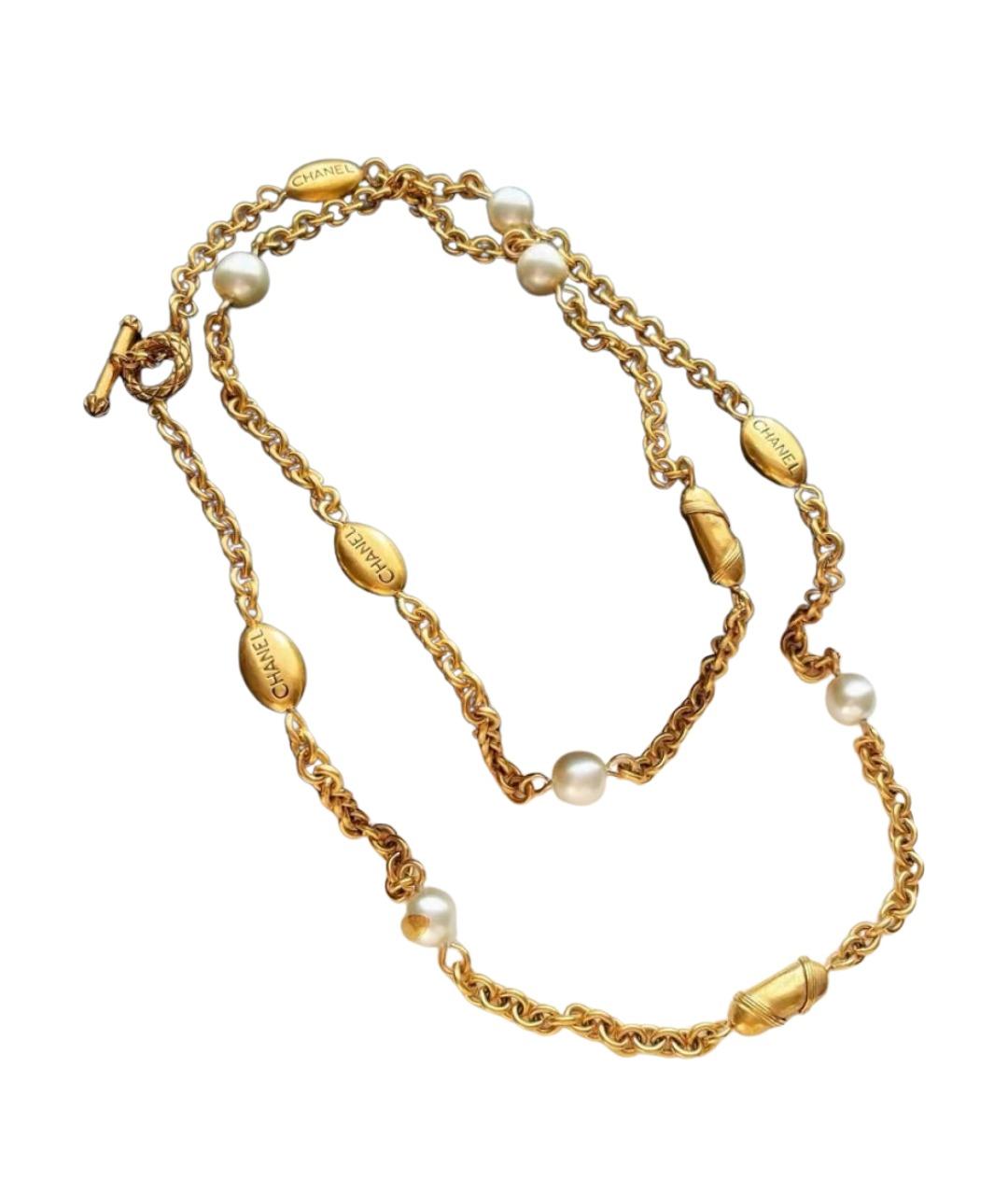 CHANEL Золотое жемчужное колье, фото 1