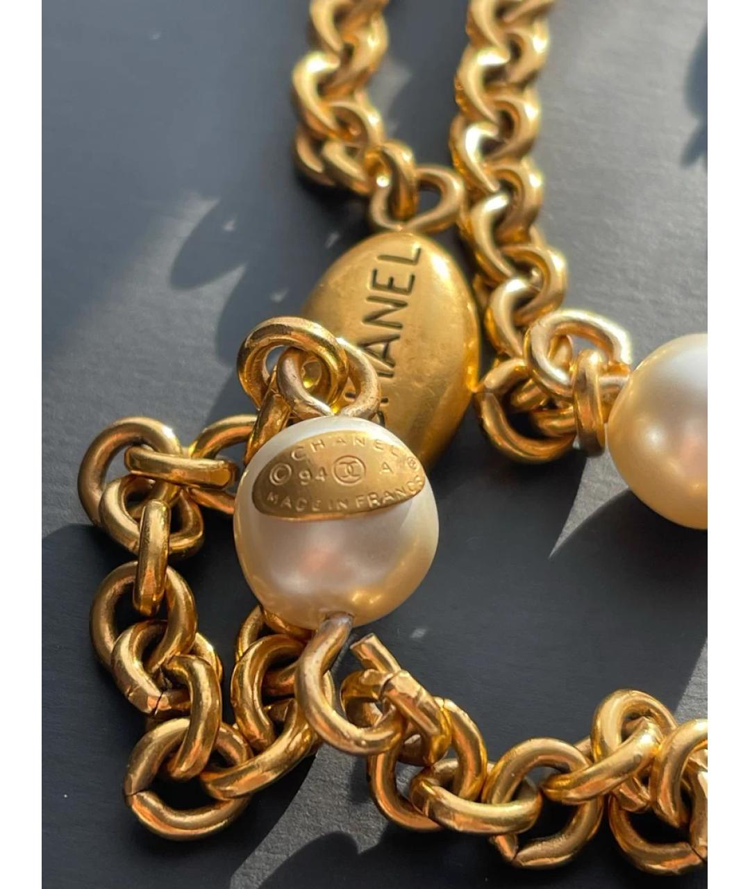 CHANEL Золотое жемчужное колье, фото 4