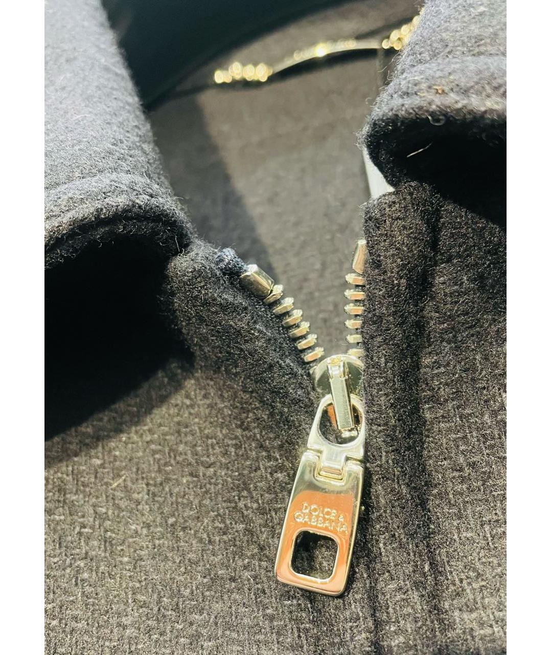 DOLCE&GABBANA Темно-синяя шерстяная куртка, фото 7