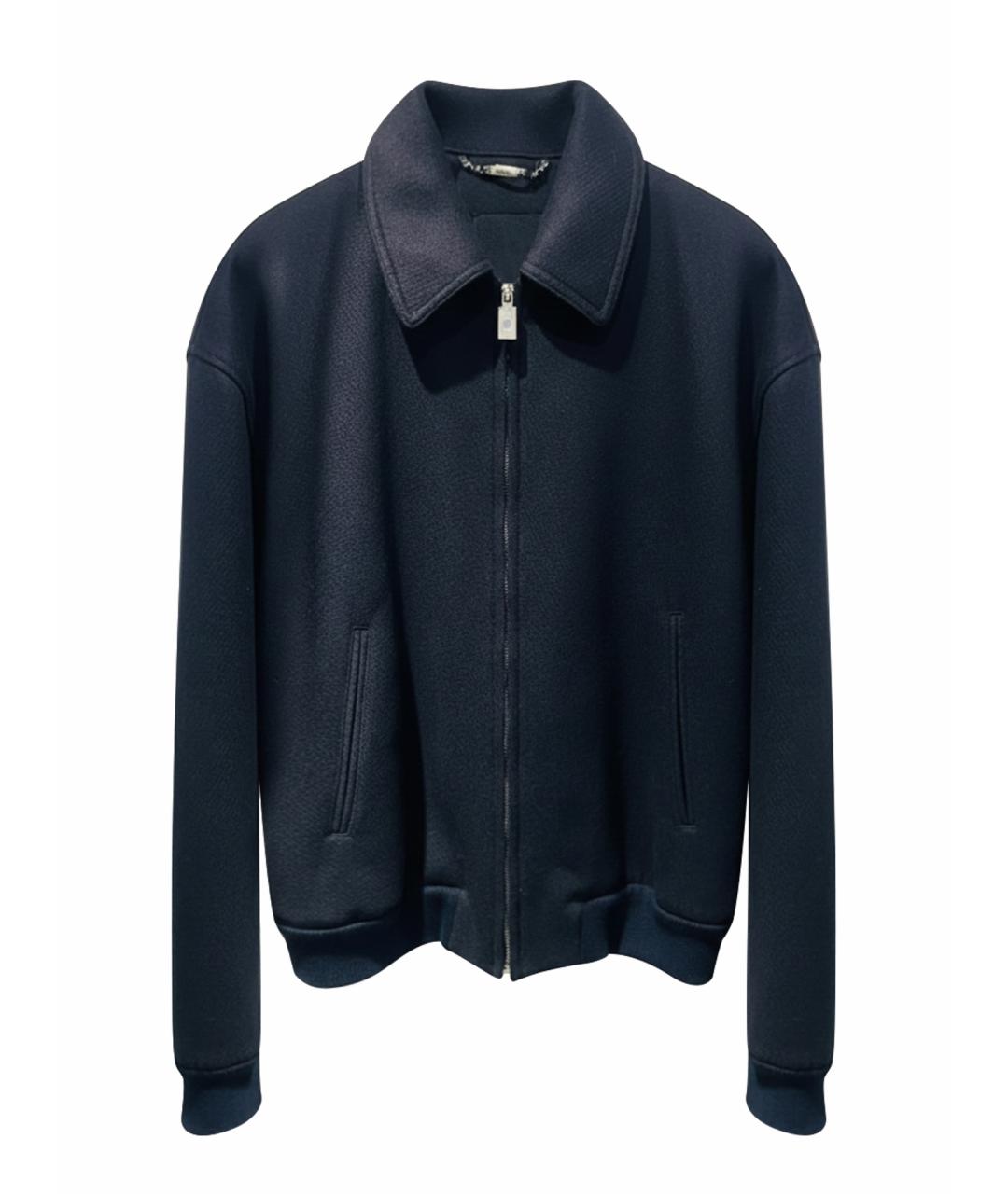 DOLCE&GABBANA Темно-синяя шерстяная куртка, фото 1